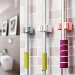 Móc Dán Tường Treo Đồ, Móc Kẹp Chổi Dán Tường Treo Cây Lau Nhà Đa Năng 6