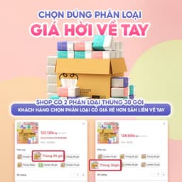 Thùng 30 gói giấy ăn rút Topgia 3 màu cao cấp 4 lớp dày dặn, mềm mịn, thùng 16/36/40/46/10 gói 2