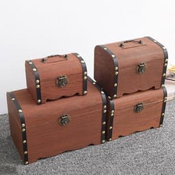 Hộp Rương Gỗ  Đựng Đồ Có Khóa Size Đa Dạng - Phong Cách Cổ Trang Cổ Điển Xinh Xắn Tiện Lợi 7