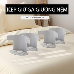 kẹp giữ ga giường - bộ 4 kẹp cố định ga giường chắc chắn 1