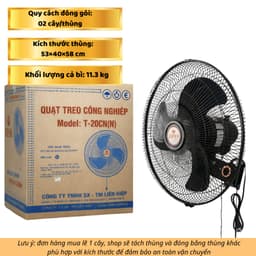 Quạt Treo Công Nghiệp LIFAN T-20CN (N) 50cm – 130W – 3 Tốc Độ | 1 Dây Kéo | Gió Mạnh 135,65 m³/phút 7