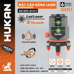 Máy Bắn Cos Cân Bằng Laser HUKAN G1-T11, 5 Tia Xanh LED Siêu Sáng - 2 Pin - Độ Chính Xác Cao 1