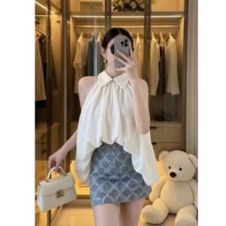 Áo Kiểu Cổ Yếm Dáng Rộng Phồng Sang Chảnh – Áo Nữ Phong Cách Hàn Quốc Mặc Mùa Hè Ananclothing 2