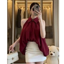 Áo Kiểu Cổ Yếm Dáng Rộng Phồng Sang Chảnh – Áo Nữ Phong Cách Hàn Quốc Mặc Mùa Hè Ananclothing 4
