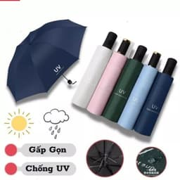 Ô Che Nắng Chống Tia UV, Dù Che Mưa Che Nắng Gấp Gọn Chất Liệu Chống Thấm Nước 5