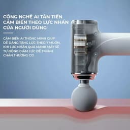 Máy Massage Cầm Tay Mini - Súng Massage Đấm Lưng 6 Chế Độ Rung Và 4 Đầu Thay Thế 7
