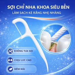 Combo 9 Hộp 450 Chiếc Tăm Chỉ Nha Khoa, Vệ Sinh Sạch Sẽ Kẽ Răng Chân Nướu Chăm Sóc Răng Miệng - GD38 2
