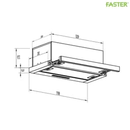Máy hút mùi FASTER 6222B/7222B Pro | Điều khiển cảm ứng 3