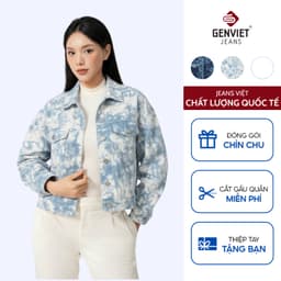 Áo Khoác 1 Lớp Jeans Nữ GENVIET JEANS Dáng Suông, Thời Trang, Thoải Mái 8792 1