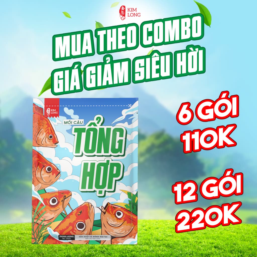 [MUA 6 TÍNH 5] Mồi Câu Tổng Hợp KIM LONG 250g - Mua 12 TÍNH 10
