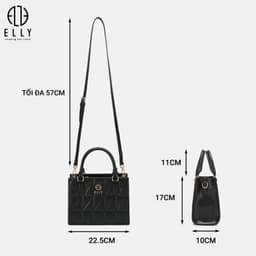[Tặng hộp 20.10] Túi xách nữ thời trang ELLY EL264 đeo chéo đeo vai xách tay da tổng hợp cao cấp chính hãng 4