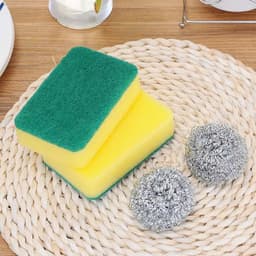 Combo Miếng Rửa Chén 3 Món – 1 Bọt Biển + 2 Búi Sắt Cọ Xoong Nồi, Rửa Bát Siêu Sạch Đánh Bay Dầu Mỡ 8