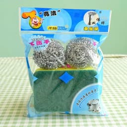 Combo Miếng Rửa Chén 3 Món – 1 Bọt Biển + 2 Búi Sắt Cọ Xoong Nồi, Rửa Bát Siêu Sạch Đánh Bay Dầu Mỡ 6