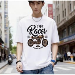 Áo Thun UNISEX Nam Nữ in hình CAFE RACER chất liệu cotton 100% co giãn 4 chiều 1
