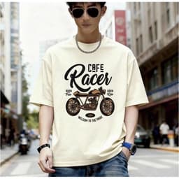 Áo Thun UNISEX Nam Nữ in hình CAFE RACER chất liệu cotton 100% co giãn 4 chiều 3