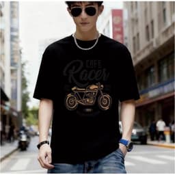 Áo Thun UNISEX Nam Nữ in hình CAFE RACER chất liệu cotton 100% co giãn 4 chiều 2