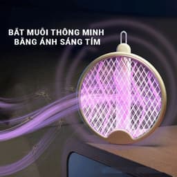 Vợt Muỗi Thông Minh 3 Trong 1 Kiêm Đèn Bắt Muỗi Tự Động Pin Sạc 1200mAh Có Đế Sạc Đứng Tiện Lợi 4