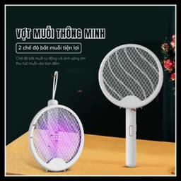 Vợt Muỗi Thông Minh 3 Trong 1 Kiêm Đèn Bắt Muỗi Tự Động Pin Sạc 1200mAh Có Đế Sạc Đứng Tiện Lợi 5