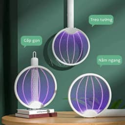 Vợt Muỗi Thông Minh 3 Trong 1 Kiêm Đèn Bắt Muỗi Tự Động Pin Sạc 1200mAh Có Đế Sạc Đứng Tiện Lợi 9