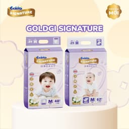 Tã Bỉm Nhật Goldgi Signature Ngừa Hăm, Siêu Êm Mềm Cho Làn Da Nhạy Cảm 1 Bịch 8