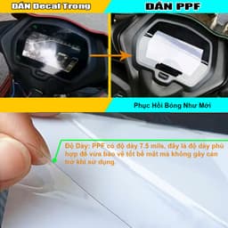 PPF dán bảo vệ màn hình xe máy điện Vinsky m1, chống trầy xước màn hình, không đọng nước vô hình bóng gương 4