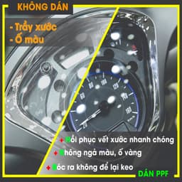 PPF dán bảo vệ màn hình xe máy điện Vinsky m1, chống trầy xước màn hình, không đọng nước vô hình bóng gương 7