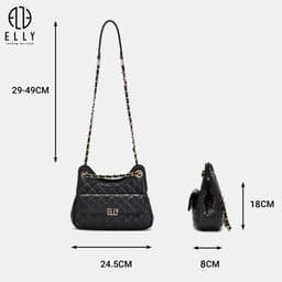 [Tặng hộp 20.10] Túi xách nữ thời trang ELLY EL269 đeo chéo đeo vai da tổng hợp cao cấp chính hãng 4