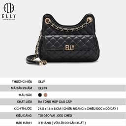[Tặng hộp 20.10] Túi xách nữ thời trang ELLY EL269 đeo chéo đeo vai da tổng hợp cao cấp chính hãng 3
