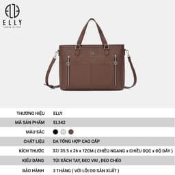 [Tặng Hộp 20.10] Túi Xách Nữ ELLY EL342 Da Tổng Hợp Cao Cấp Đeo Vai Công Sở Thời Trang Hot Trend 4