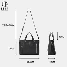 [Tặng Hộp 20.10] Túi Xách Nữ ELLY EL342 Da Tổng Hợp Cao Cấp Đeo Vai Công Sở Thời Trang Hot Trend 5