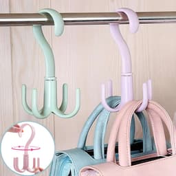 Móc treo đồ đa năng xoay 360 có 4 Chấu - 6 Chấu. Móc treo cà vạt, dây nịt đa năng xoay 360 độ 3