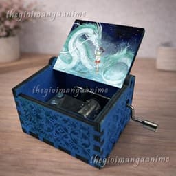 Hộp Nhạc Gỗ Mini nhiều mẫu anime Doraemon Kimetsu Conan Vùng Đất Linh Hồn Castle in the sky Howl - Music box xinh xắn 6