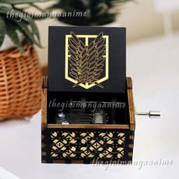 Hộp Nhạc Gỗ Mini nhiều mẫu anime Doraemon Kimetsu Conan Vùng Đất Linh Hồn Castle in the sky Howl - Music box xinh xắn 7