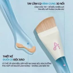 Cọ Tán Nền Tiên Cá AMORTALS, Mút tán nền AMORTALS Bí Quyết Lớp Nền Mỏng Mịn Tự Nhiên, Không Gây Vệt Kem DOLLYCOSMETICS 3