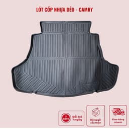 LÓT CỐP nhựa dẻo xe CAMRY 2019 2020 2021 2022 2023 2024 2025 hàng loại cao cấp theo xe, không cong vênh, dễ vệ sinh 1