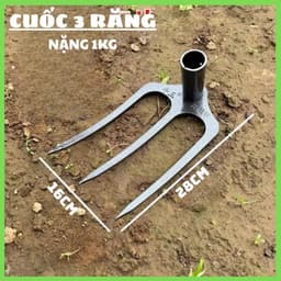 Cuốc thép 3,4 răng dày 8li, cuốc đất siêu cứng 3
