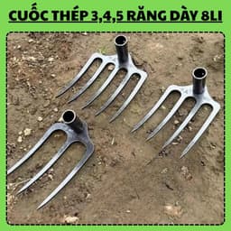 Cuốc thép 3,4 răng dày 8li, cuốc đất siêu cứng 1