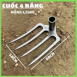 Cuốc thép 3,4 răng dày 8li, cuốc đất siêu cứng 4