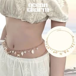 Dây Đeo Eo Sò Ốc Phong Cách Boho - Quà Tặng Vibe Ocean Charm, Có Sẵn, Phong Cách Hàn Quốc, Tinh Tế Nhẹ Nhàng 2