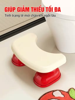 Ghế kê chân toilet chống táo bón, chống trượt, thiết kế cứng cáp chắc chắn, chất liệu nhựa PP độ bền cao - UF811 4