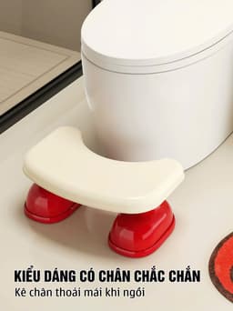 Ghế kê chân toilet chống táo bón, chống trượt, thiết kế cứng cáp chắc chắn, chất liệu nhựa PP độ bền cao - UF811 7