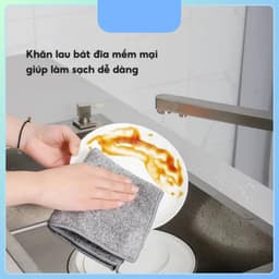 [Top Value] Set 50 Khăn Lau Đa Năng Bằng Sợi Than Tre, Khăn Lau Tay Nhà Bếp Siêu Thấm Hút, Mềm Mại 2