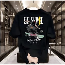 Áo Thun Unisex Nam Nữ in hình GO SKATE Chất liệu Cotton 100% co giãn 4 chiều 4