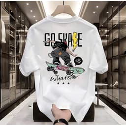 Áo Thun Unisex Nam Nữ in hình GO SKATE Chất liệu Cotton 100% co giãn 4 chiều 1