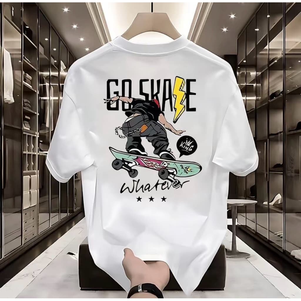 Áo Thun Unisex Nam Nữ in hình GO SKATE Chất liệu Cotton 100% co giãn 4 chiều
