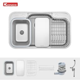 Chậu rửa bát Konox Dekor 8048SU chống xước 9