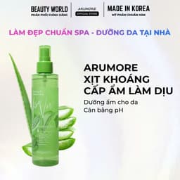 Xịt khoáng lô hội dưỡng ẩm và làm dịu da ARUMORE ALOE VERA SOOTHING MIST 200ml 1