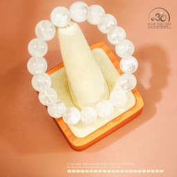 Ngọc Đan Tâm - Vòng Tay Thạch Anh Hoa Tuyết 11mm 5A - Mệnh Kim & Mệnh Thuỷ 6