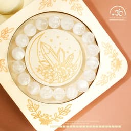 Ngọc Đan Tâm - Vòng Tay Thạch Anh Hoa Tuyết 11mm 5A - Mệnh Kim & Mệnh Thuỷ 3