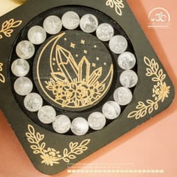 Ngọc Đan Tâm - Vòng Tay Thạch Anh Hoa Tuyết 11mm 5A - Mệnh Kim & Mệnh Thuỷ 2